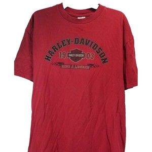 Harley Davidson Walnut Creek CA Red Short Sleeve T-Shirt Tee Men Size XL Unisex